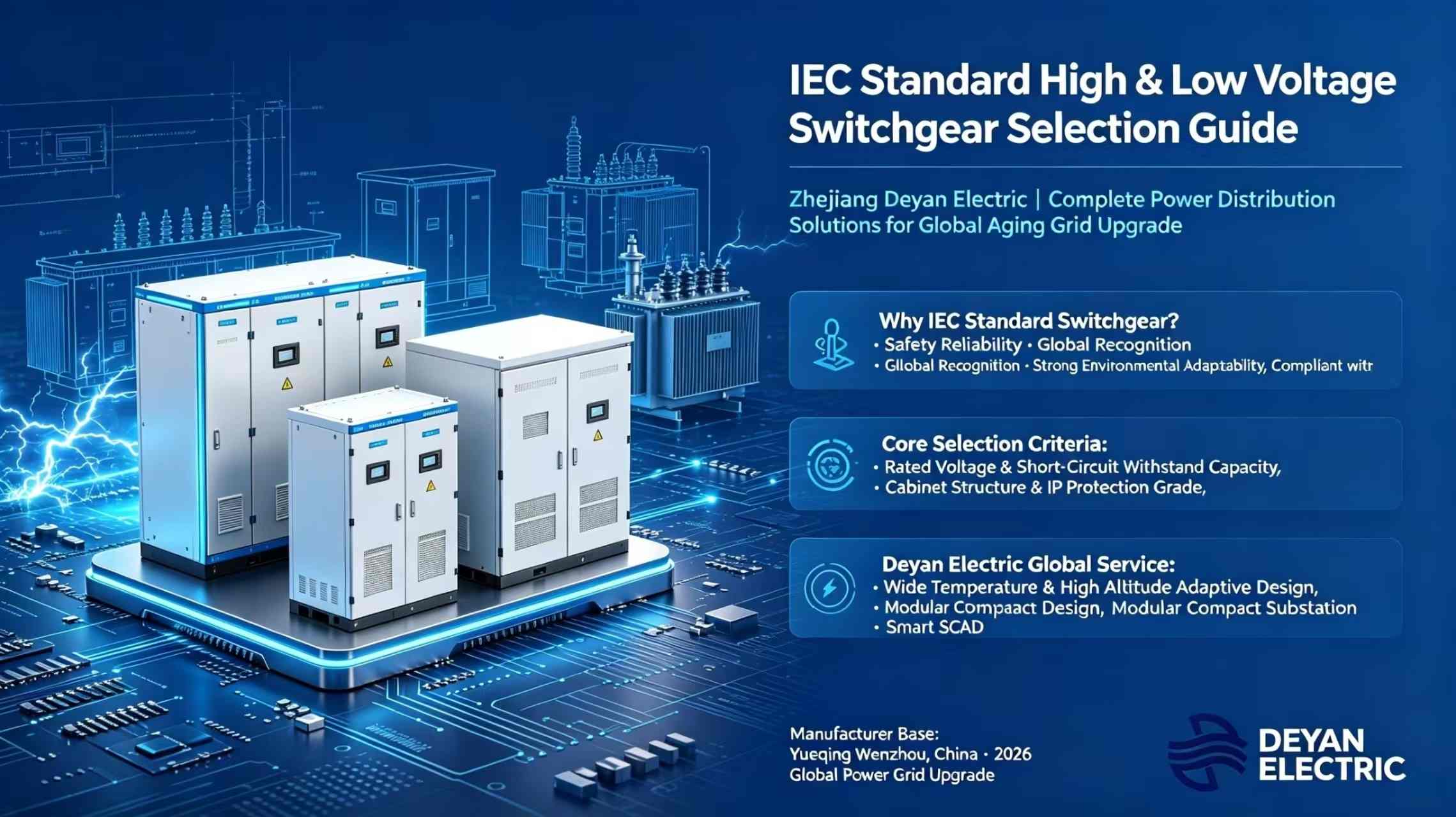 Leitfaden zur Auswahl von Hoch- und Niederspannungsschaltanlagen nach IEC-Standard: Zhejiang Deyan Electric – Komplette Stromverteilungslösungen für die Modernisierung alternder Netze weltweit